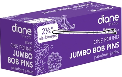 JUMBO BOB PINS 2.5" BLACK 1LB BOX 